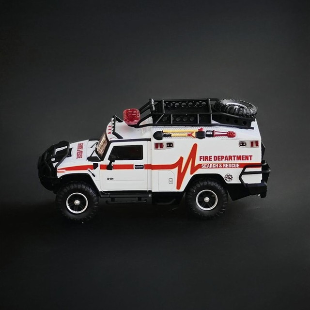 新品 MK Miniatures 1/64 ハマー Hummer H2 Ambulance 救急車 Glossy