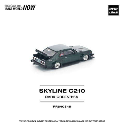 ミニカー 34 予約 PR640345 POP RACE 1/64 日産 スカイライン SKYLINE C210