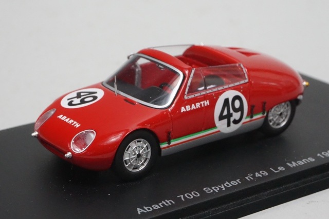 1/43 スパーク S1336 アバルト 700 スパイダー LM 1961 #49