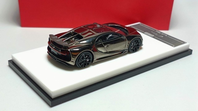 予約 ScaleMini 1/64 ブガッティ シロン Bugatti Chiron Chrome gun