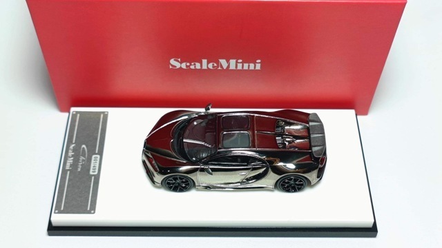 予約 ScaleMini 1/64 ブガッティ シロン Bugatti Chiron Chrome gun