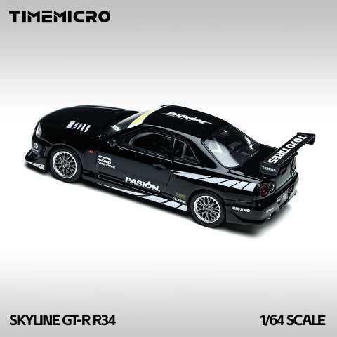 予約 TM800504 Time Micro TM 1/64 日産 スカイライン GT-R R34 Black