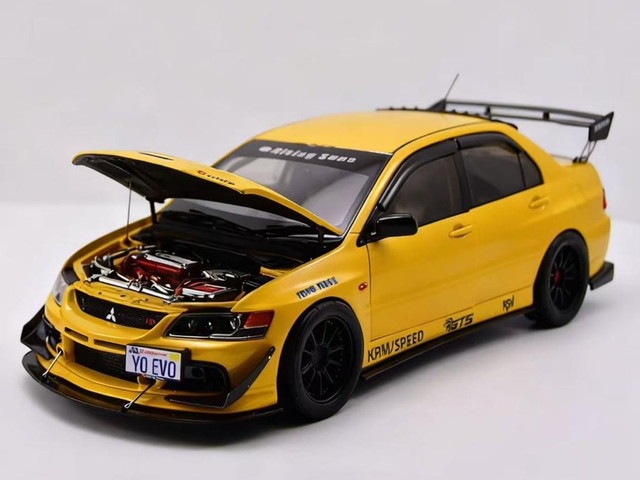 新品 SUPER A 1/18 三菱 ランサー Mitsubishi EVO9 MR FQ-360 Yellow