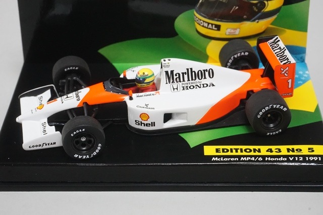 1/43 ミニチャンプス マクラーレン ホンダ MP4/6 V12 1991 #1 A.セナ