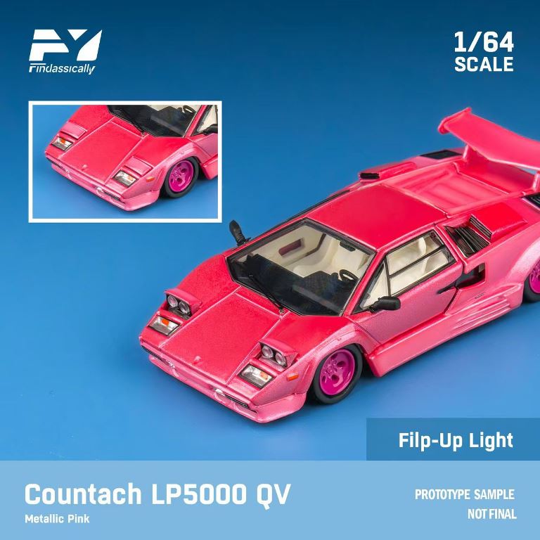  FY64060 Finclassically 1/64 ܥ륮 Lamborghini Countach Lp5000 QV Metallic pink