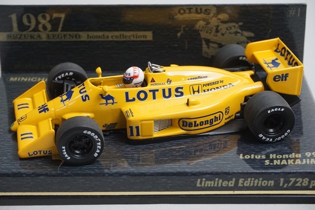ミニチャンプス　ロータス・ホンダ９９Ｔ　中嶋悟仕様　1/18　 中古品 ミニチャンプス 1/18 ロータス ホンダ 99T イタリアGP 1987 中嶋