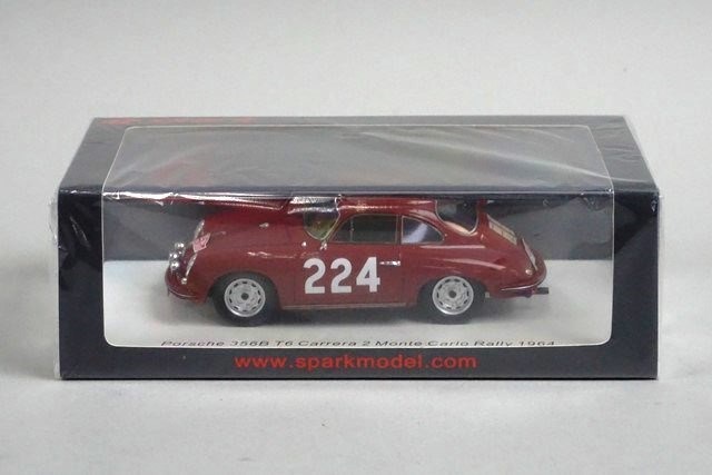 SPARK S6143 PORSCHE 356B T6 Carrera 2 GT N°291 Rallye Monte Carlo 1963 1/43