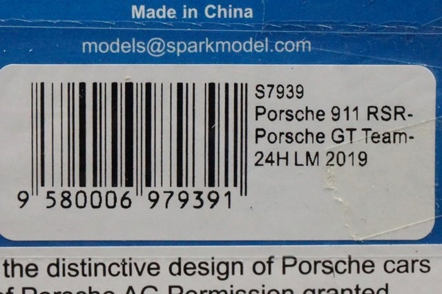 Spark 1:18 Porsche 911 RSR #94 24h LeMans 2019 Porsche GT Team 18S437 modèle voiture 18S437