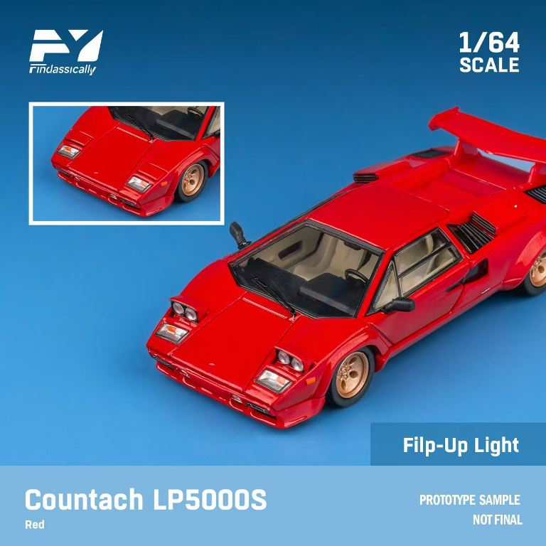 ���� FY64061 Finclassically 1/64 ���ܥ륮���� Lamborghini Countach Lp5000 S Red