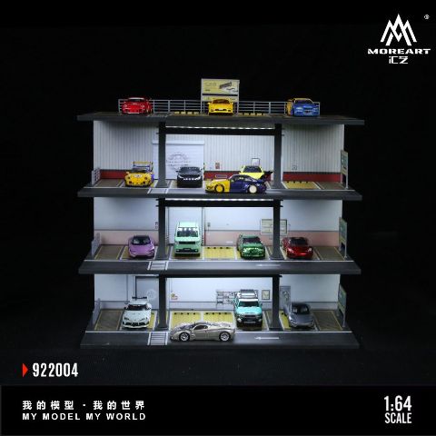 予約 MO922004 MoreArt 1/64 STEEL FRAME GARAGE PARKING LOT