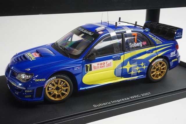 yellaw - 1/18 スバル インプレッサWRC 2002 モンテカルロ優勝車 Spike #10(ブルー×イエロー) 完成品 ミニカー(80292) AUTOart(オートアート) yellaw - 1/18 スバル インプレッサWRC 2002 モンテカルロ優勝車