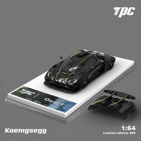予約 TPC 1/64 ケーニグセグ Koenigsegg One:1 Carbon Gold