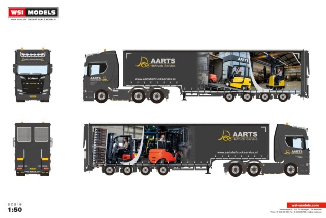 予約 01-4908 WSI 1/50 Aarts Heftruck Service SCANIA R HIGHLINE