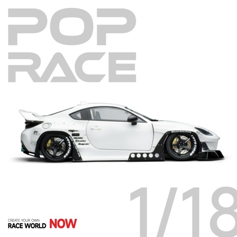 1/18ミニカー 予約 PR18-GR86-PNWH POP RACE 1/18 PANDEM GR 86 WHITE , Boost Gear