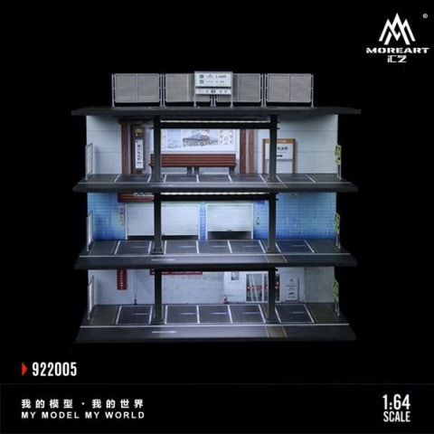 新品 MO922005 MoreArt 1/64 STEEL FRAME GARAGE PARKING LOT