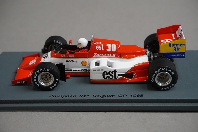 1/43 スパーク S1872 ザックスピード 841 ベルギーGP 1985 #30 C