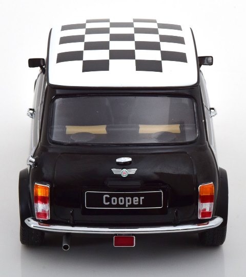 305-039 KK 1/12 ミニ クーパー RHD ブラック×ホワイト KK-Scale 1:12 Mini Cooper LHD checkered black / white KKDC120055L