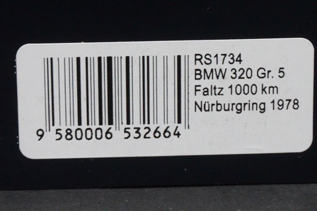 1/43 スパーク レースランド RS1734 BMW 320 Gr.5 Faltz 1000km