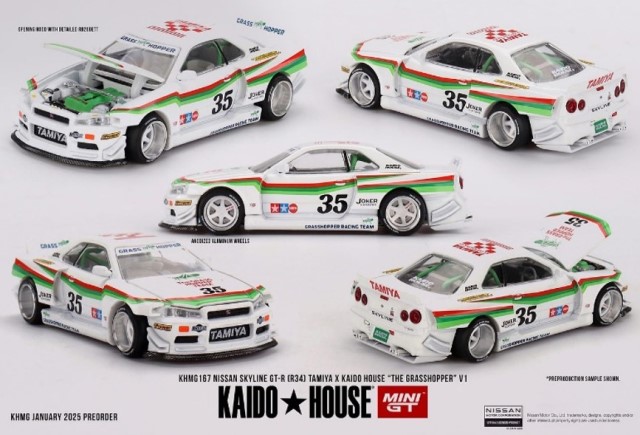 新品 KHMG167 TSM MINI-GT 1/64 日産 スカイライン GT-R R34 TAMIYA x