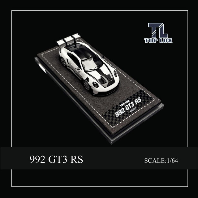予約 TOP LUX 1/64 ポルシェ Porsche 992GT3RS ホワイト, Boost Gear