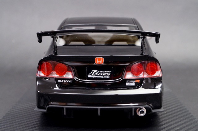 新品17K02-05 onemodel 1/18 ホンダ Civic FD2 J's Racing ブラック