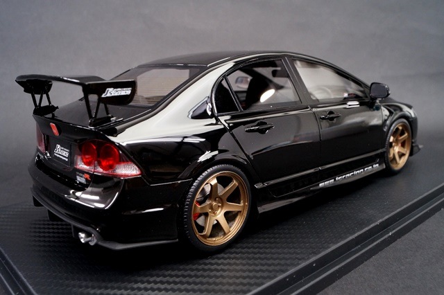 新品17K02-05 onemodel 1/18 ホンダ Civic FD2 J's Racing ブラック