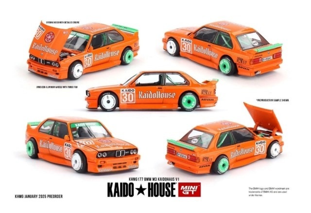 新品 KHMG177 TSM MINI-GT 1/64 BMW M3 KAIDOHAUS V1(左ハンドル