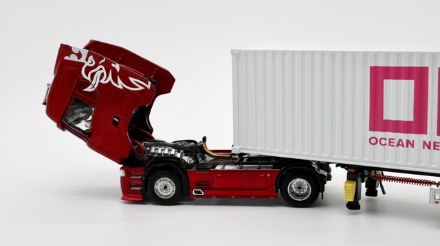 新品 Tubro Truck 1/64 スカニア トレーラー コンテナ Scania 730S 4x2