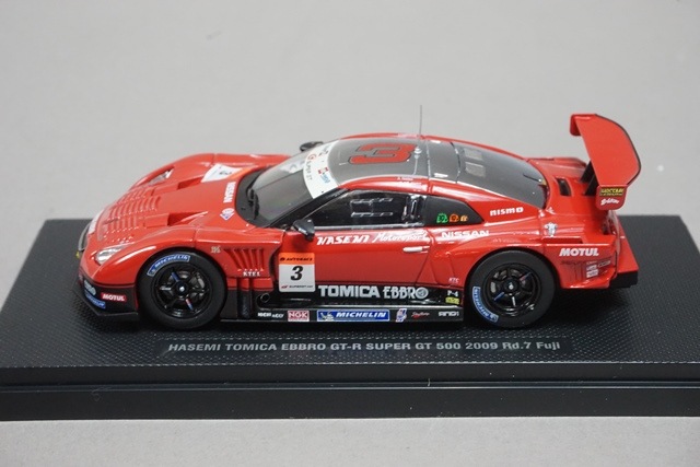 エブロ1/43 ハセミトミカエブロGT-R 09マレーシアRd.4優勝車直筆入り