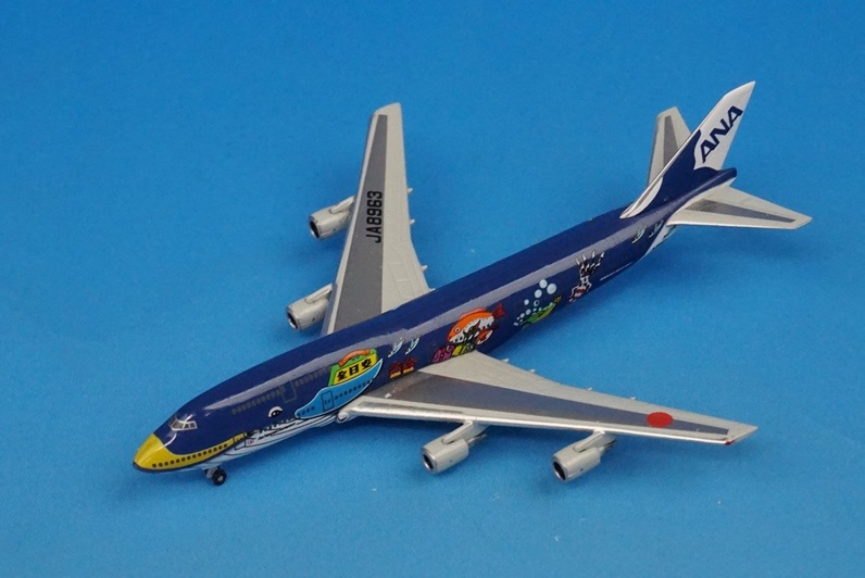1/1000 B747-400D ANA �ޥ�󥸥��� ����RWY22�ǥ����ץ쥤����° JA8963 [NH10036] ����������/���