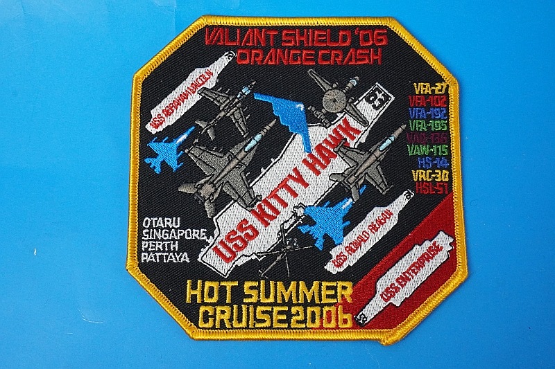 ワッペン USN アメリカ海軍 VALIANT SHIELD '06 ORANGE CRASH USS