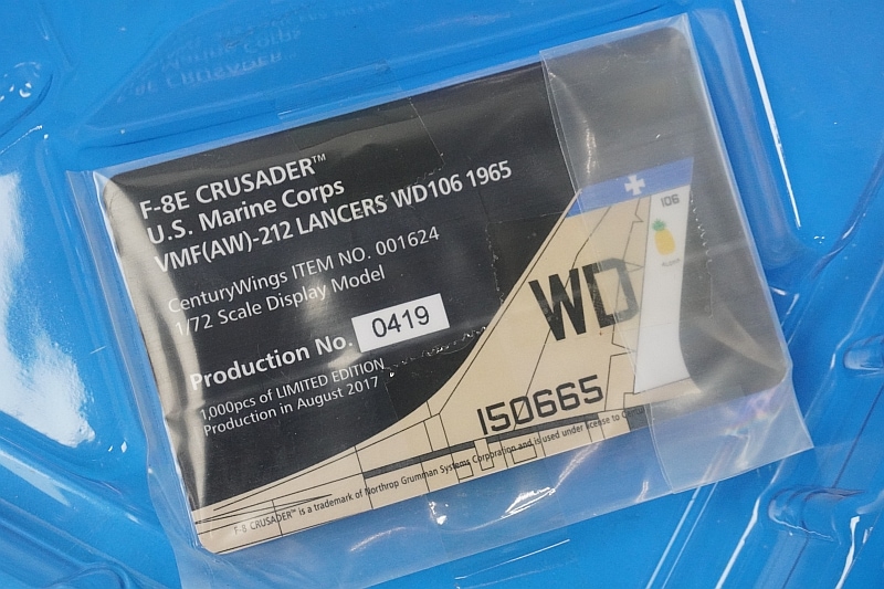 1/72 F-8E ���륻������ ����ꥫ��ʼ�� ��212��ʼ��Ʈ������ ��󥵡��� WD106 1965 ��001624�� CENTURY WINGS/���