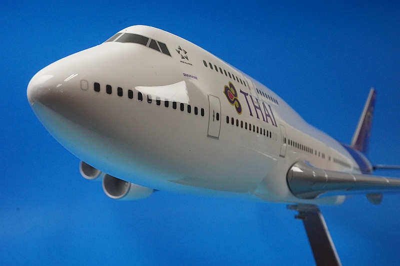 1/100 B747-400 タイ 新塗装 HS-TGY パックミン/中古｜｜飛行機模型