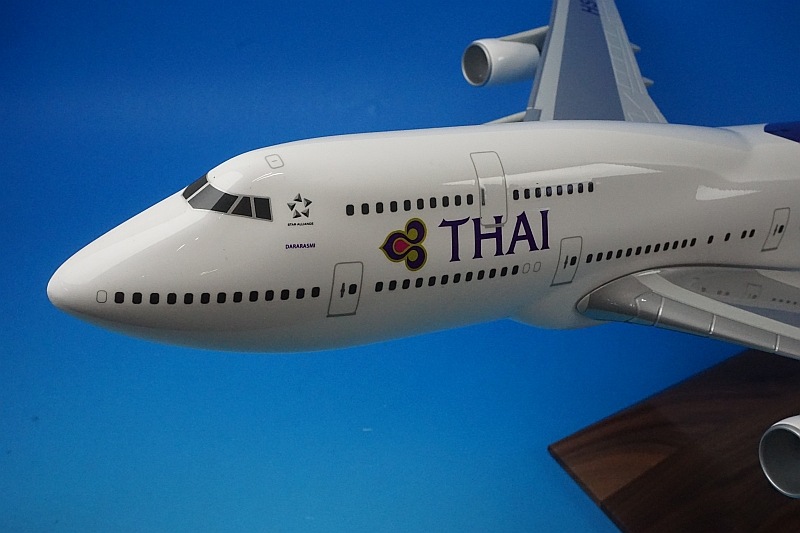 1/100 B747-400 タイ 新塗装 HS-TGY パックミン/中古｜｜飛行機模型