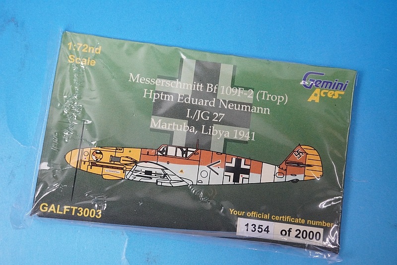 1/72 ��å�������ߥå� Bf 109F-2 �ɥ��Ķ��� Hptm Eduard Neumann ��GALFT3003�� �����ߥ�/���