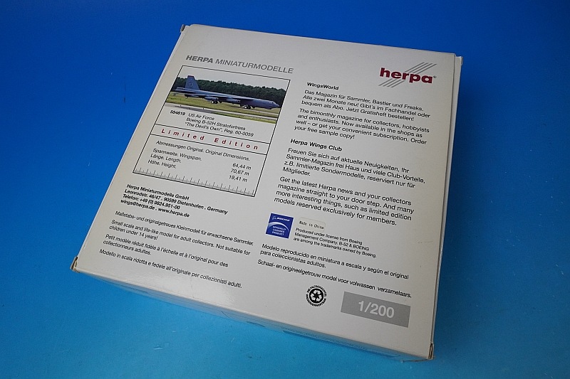 1/200 B-52H ���ȥ�ȥե����ȥ쥹 ����ꥫ���� ��2����Ҷ��� ��96���������� The Devil's Own ��554619�� �إ��/���