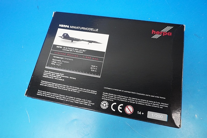1/200 SR-71A �֥�å��С��� ����ꥫ���� ��9��ά�廡�Ҷ��� Ichiban �ż�Ǽ���� [552769] �إ��/���