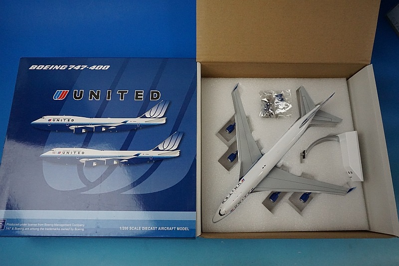 1/200 B747-400 ��ʥ��ƥå� N128UA [XX2268] JC�����󥰥�/���