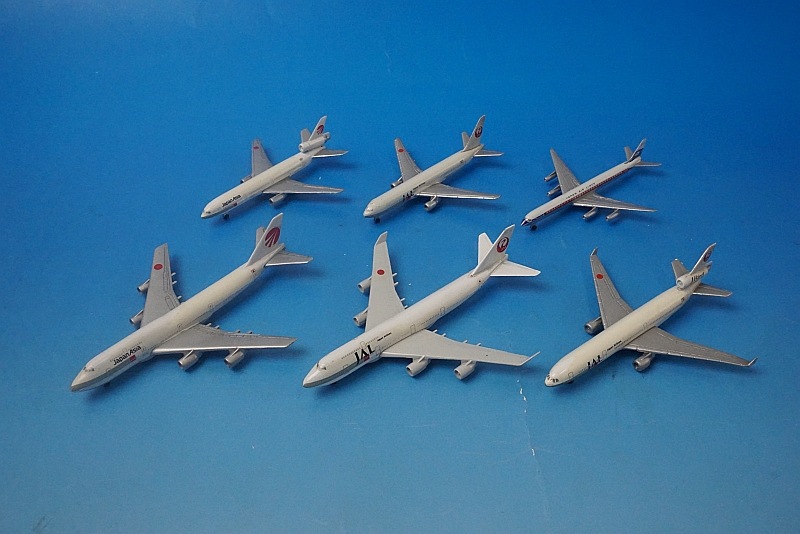 1/600 B747-400 JAL 旧鶴丸塗装/MD-11 JAL/B747-300 日本アジアなど