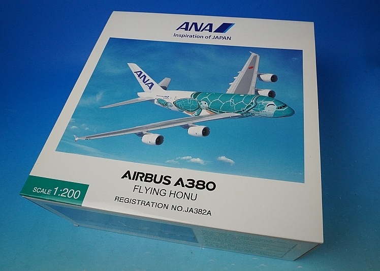 NH20163 1:200 A380 JA381A FLYING HONU ANAブルー スナップ