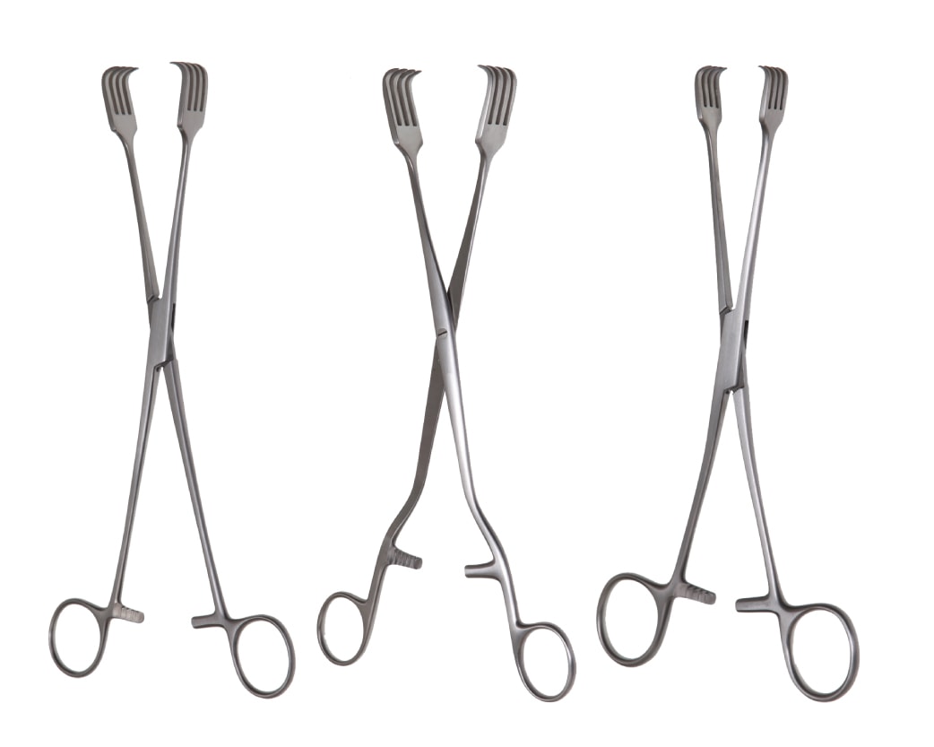 産婦人科用、塚原子宮膣部把持鉗子、中古品 4本セット Yahoo