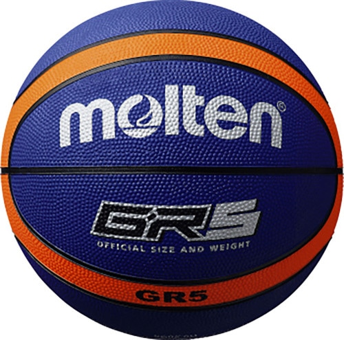 モルテン(Molten) BGR5BO GR5_5ゴウ GR5 ゴムバスケットボール 5号球 ブルー×オレンジ|スポーツ|ブランド