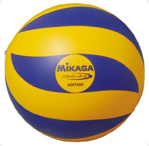 ミカサ(MIKASA) SOFT50G ソフトバレー＿YE／BLU＿50G ソフトバレーボール50g|スポーツ|ブランド