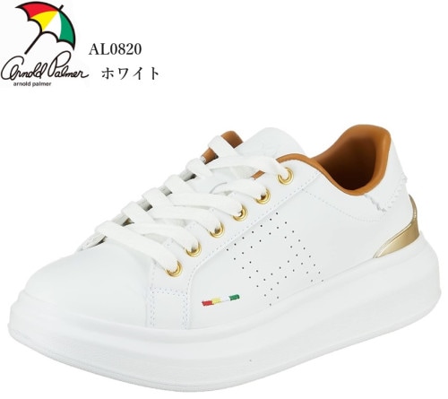 Arnold Palmer(アーノルドパーマー)AL0820 レディス 軽量 厚底コートカジュアルスニーカー 丸みのシルエットがお洒落 通学シューズにも最適|レディス