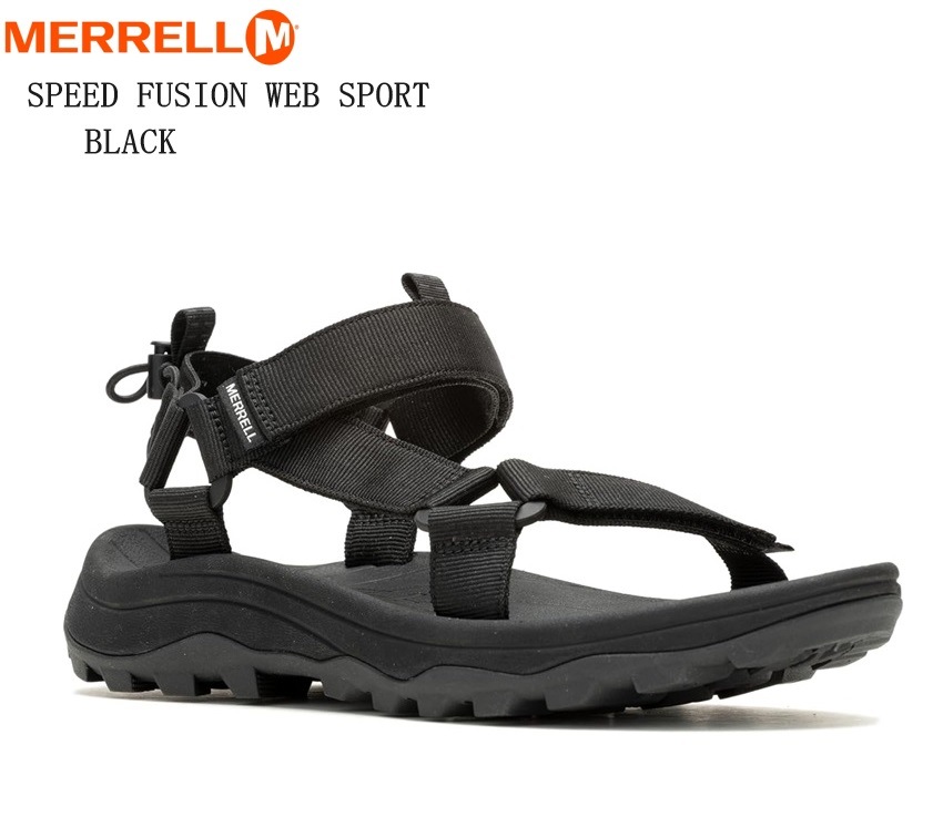 MERRELL メッシュデザイン サンダル ブラック MERRELL メレル 撥水 レザー メッシュ アッパー スニーカー