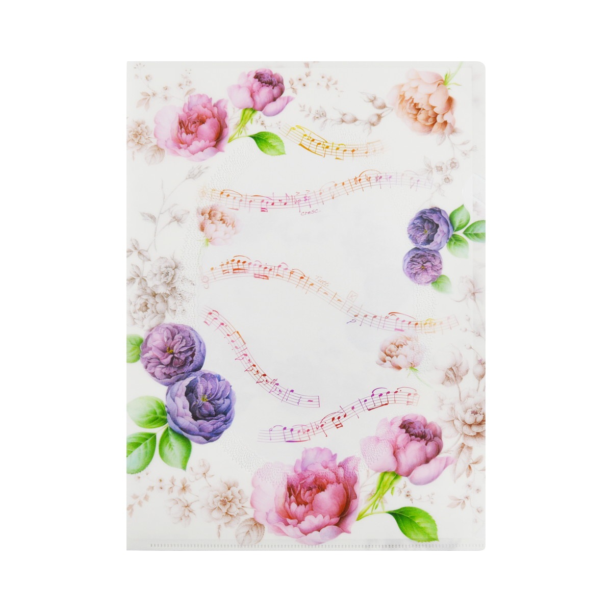 クリアフォルダ A4 パープルローズ｜cf-006 | ステーショナリー,クリア