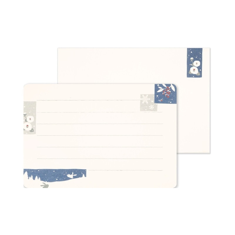 【おすそ分け】冬のお手紙セット② レターセット｜レターセット 四季 パターン柄(86512006)｜ミドリ