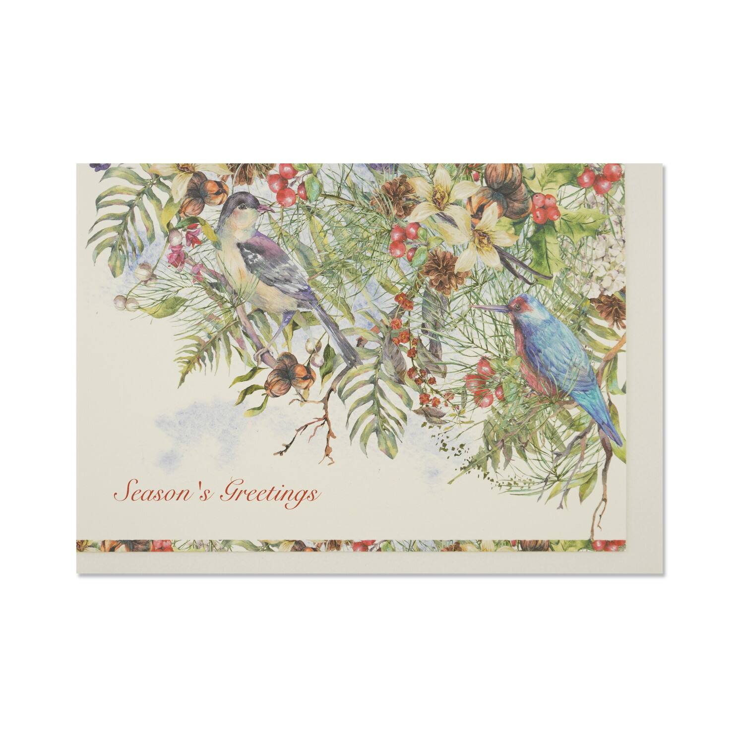 クリスマスカード クラシック クリスマス二羽の鳥｜xcd-250 | 手紙