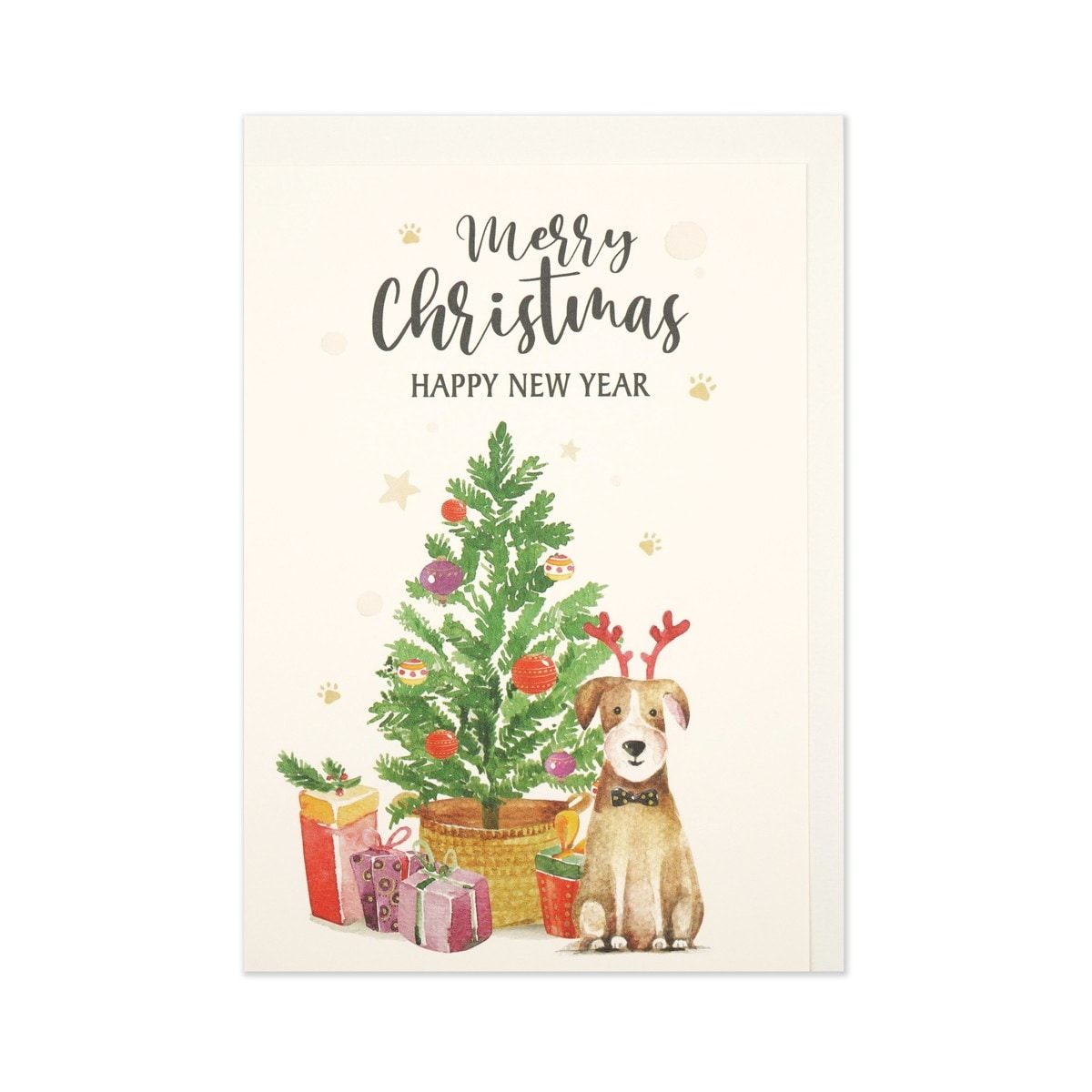 クリスマスカード イヌとカチューシャ｜xcd-300 | 手紙・カード
