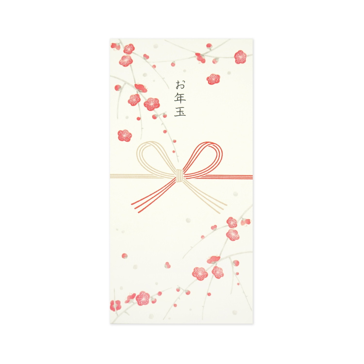 お年玉万円袋　梅と蝶結び｜pch-276